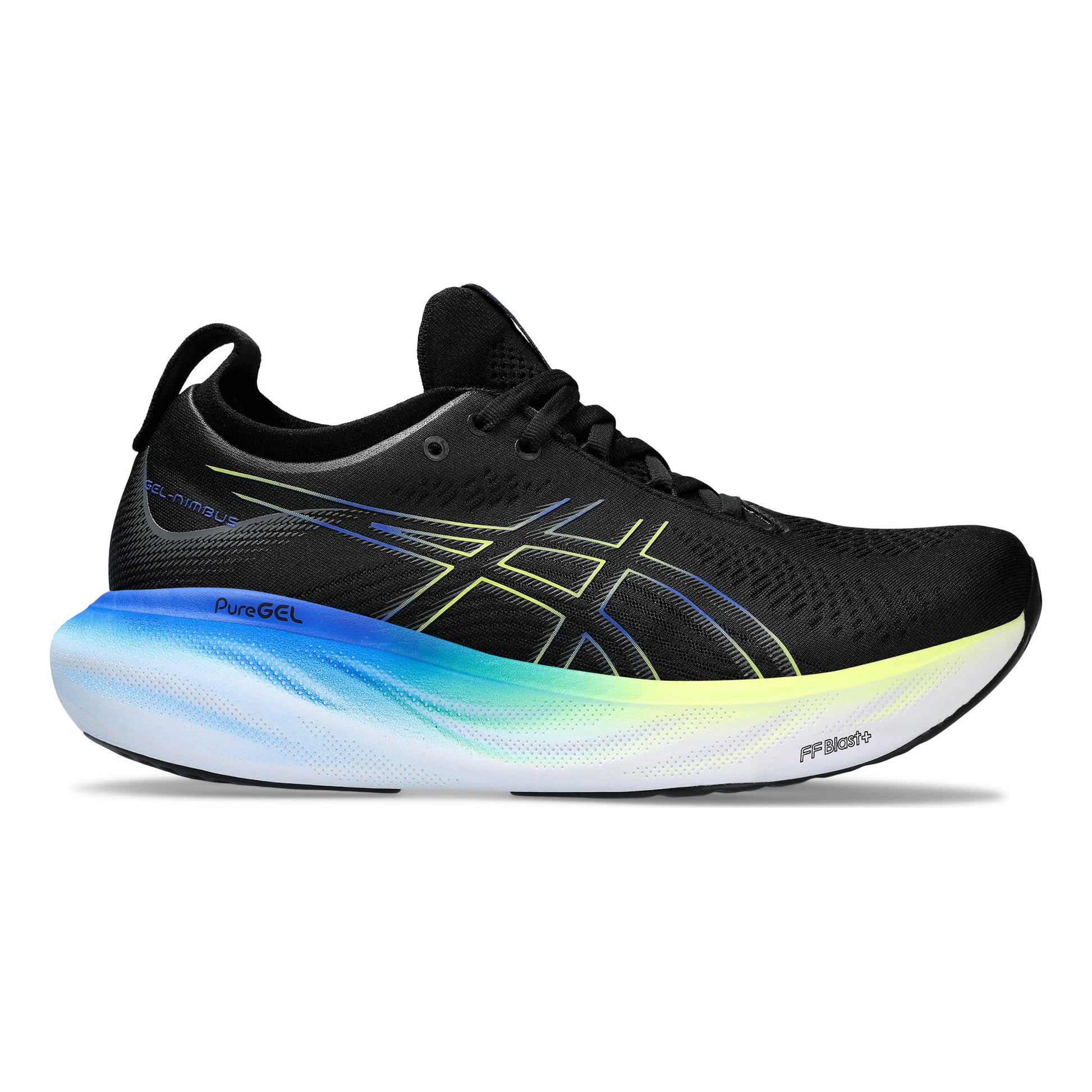 ASICS Gel-Nimbus 25 Neutrale schoen Heren - zwart, neongeel