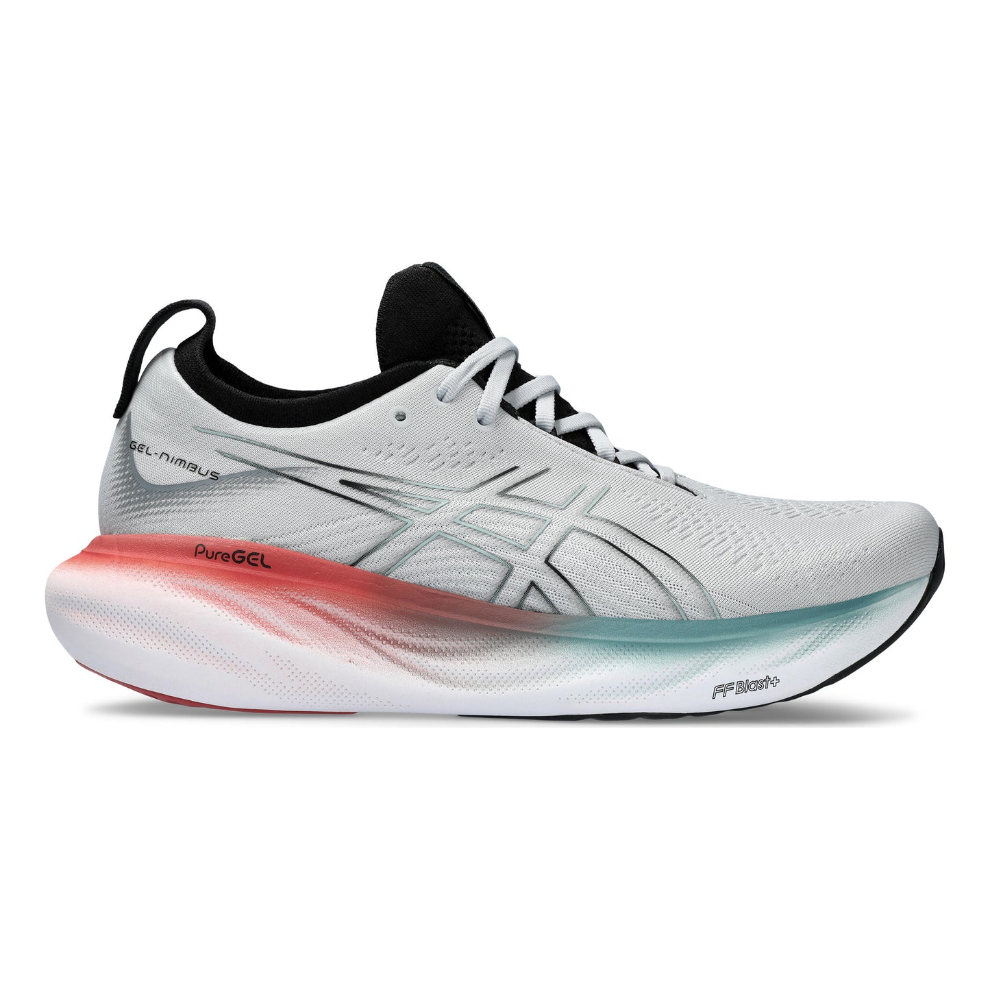 ASICS Gel-Nimbus 25 Neutrale schoen Heren - lichtgrijs, rood