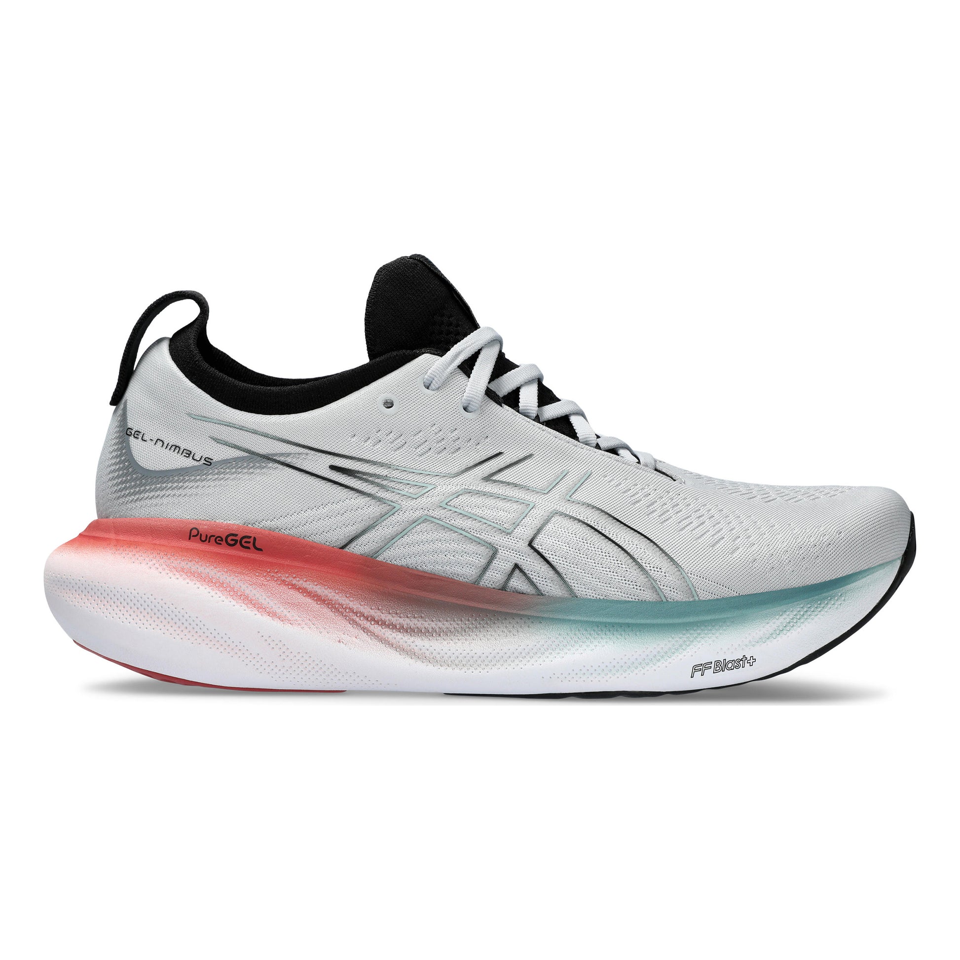ASICS Gel-Nimbus 25 Neutrale schoen Heren - lichtgrijs, rood