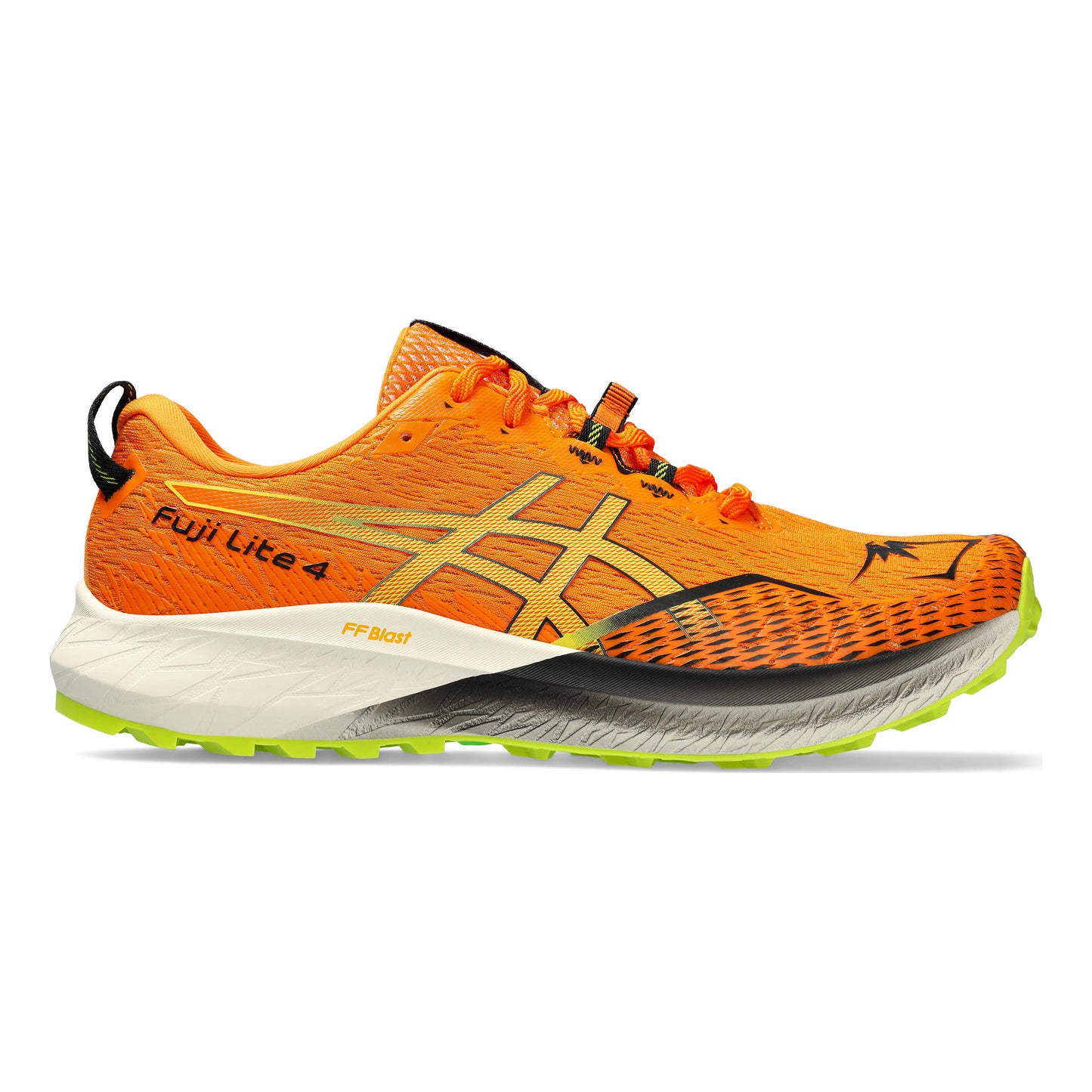 ASICS Fuji Lite 4 Trailschoen Heren - oranje, neongeel