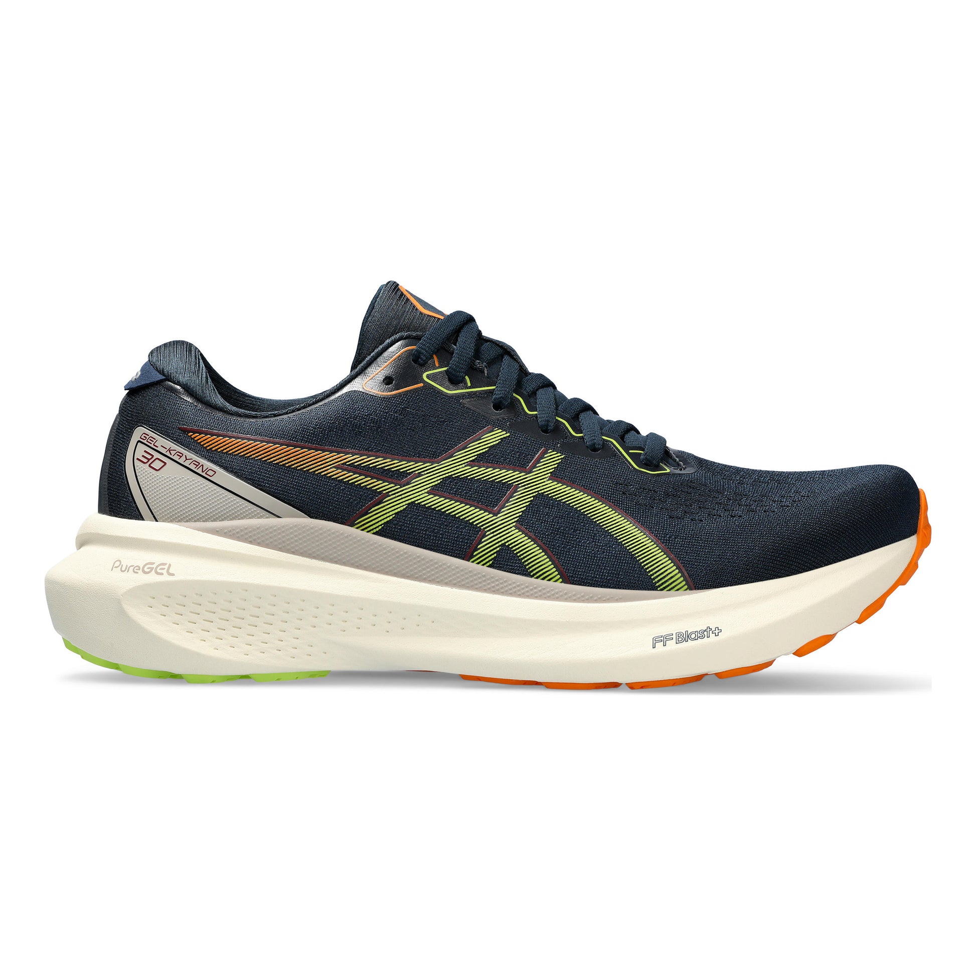 ASICS Gel-Kayano 30 Stabiliteitsschoen Heren - donkerblauw, neongroen