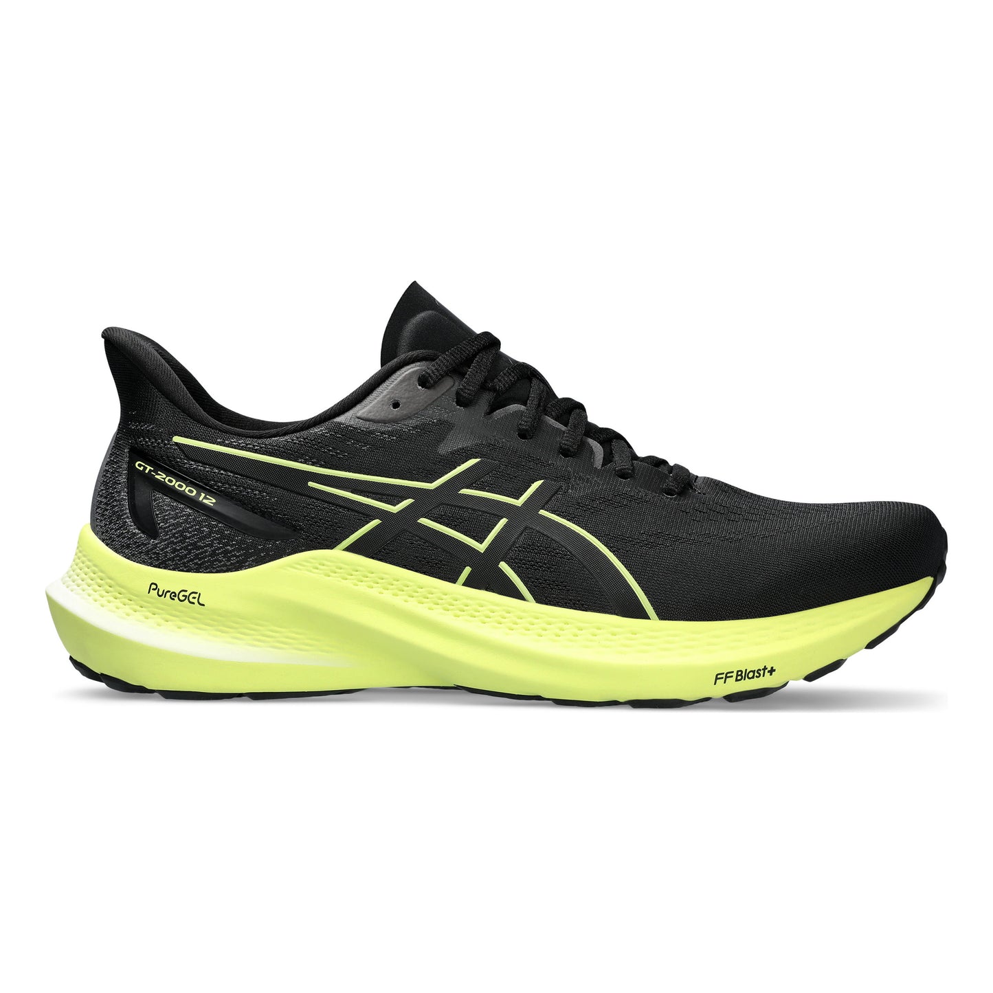 ASICS GT-2000 12 Stabiliteitsschoen Heren - zwart, neongeel