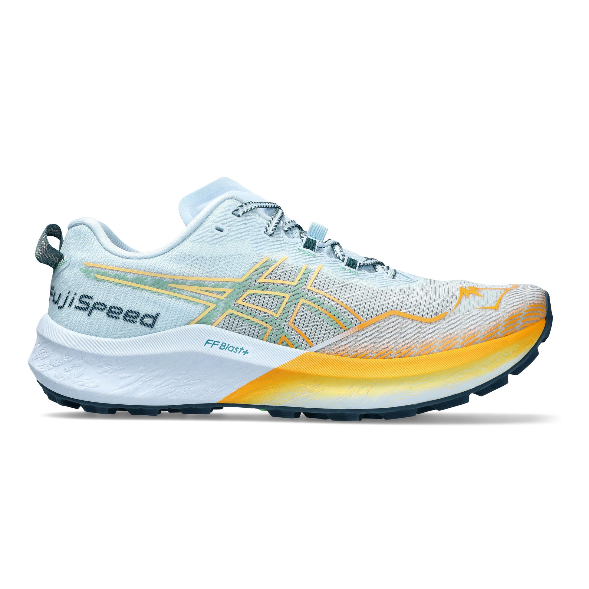 ASICS Fujispeed 2 Trailschoen Heren - lichtblauw, oranje