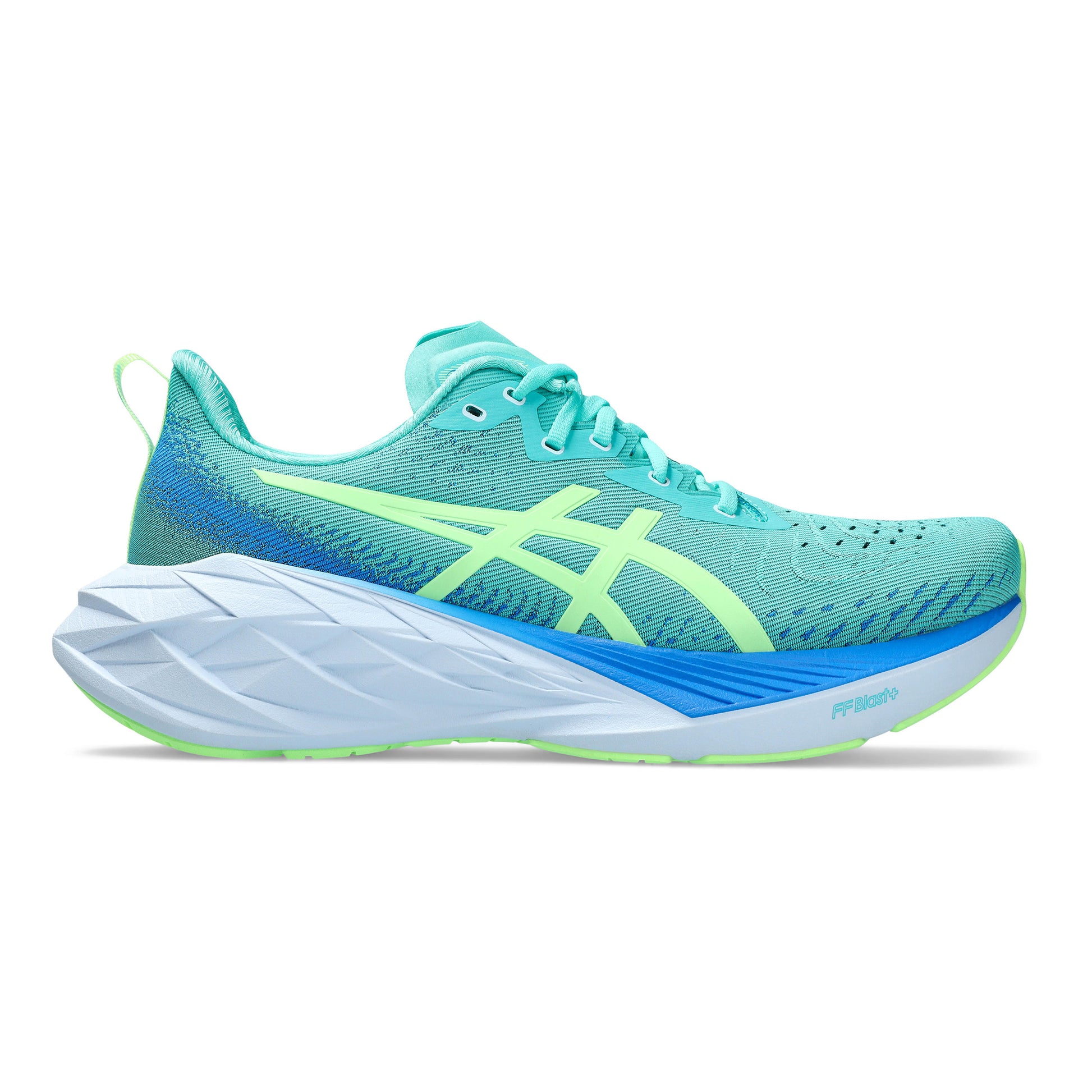 ASICS Novablast 4 Lite-Show Neutrale schoen Heren - lichtblauw, neongroen