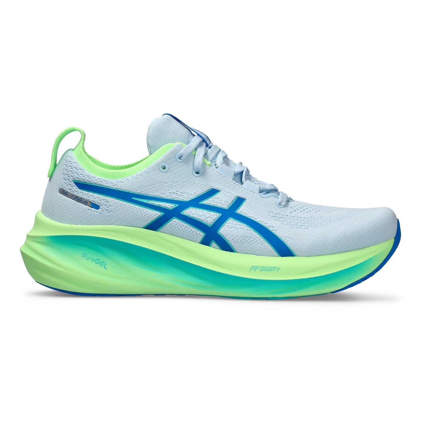ASICS Gel-Nimbus 26 Lite-Show Neutrale schoen Heren - lichtblauw, neongroen