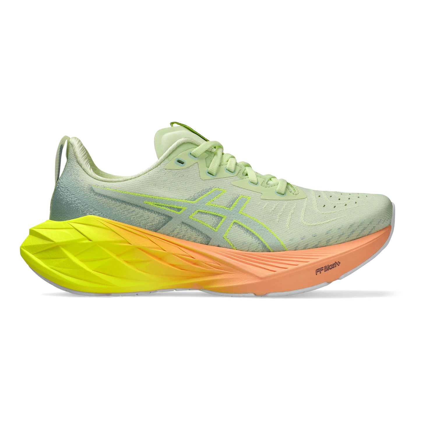 ASICS Novablast 4 Paris Neutrale schoen Dames - limoen, geel