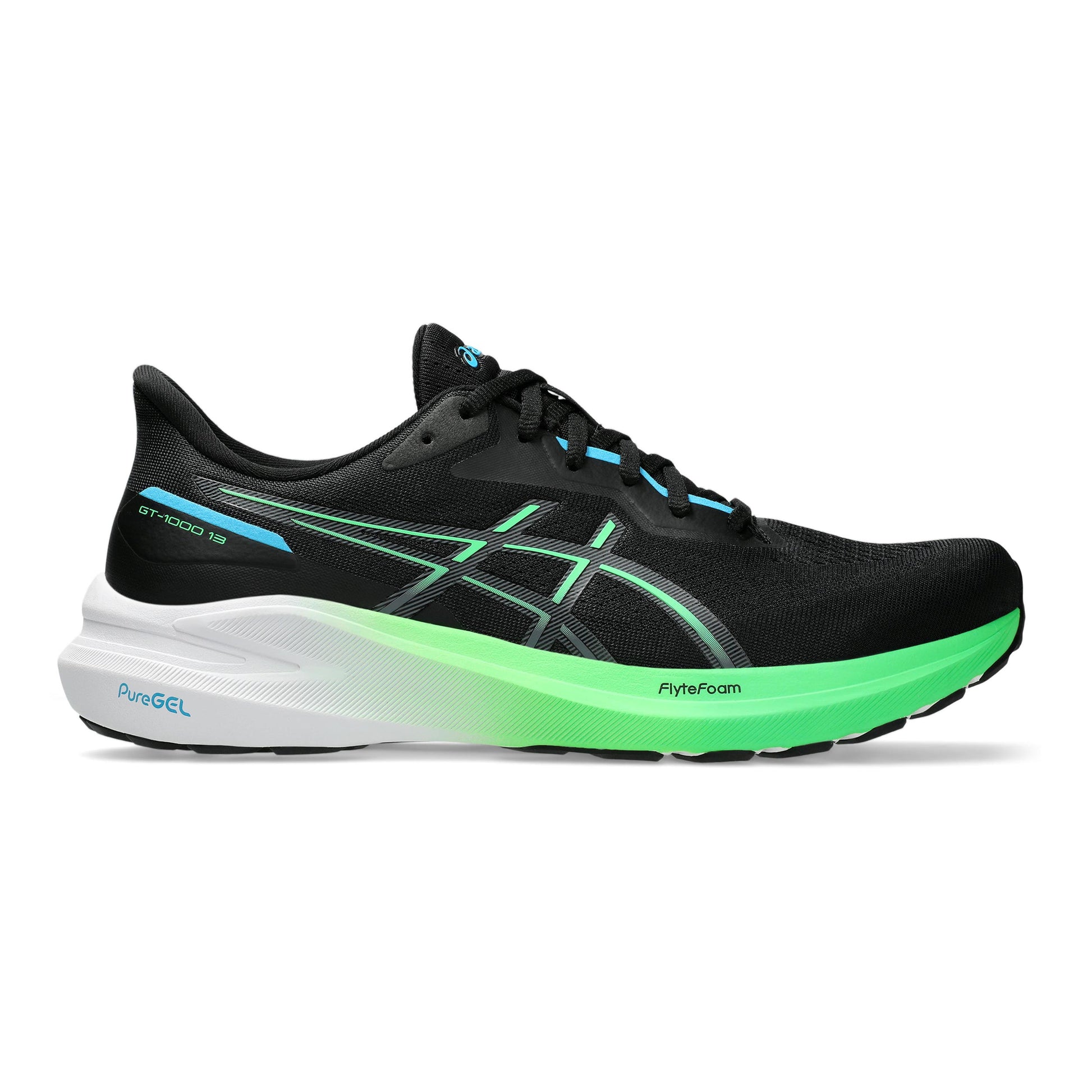ASICS GT-1000 13 Stabiliteitsschoen Heren - zwart, groen