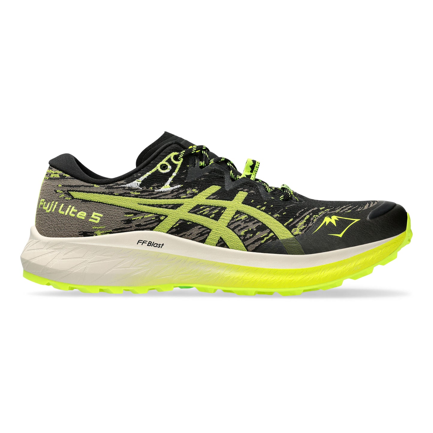 ASICS Fuji Lite 5 Trailschoen Heren-Zwart,Geel