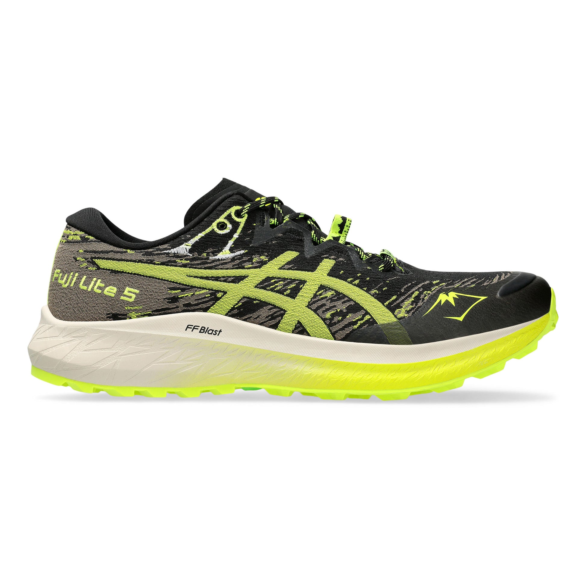 ASICS Fuji Lite 5 Trailschoen Heren-Zwart,Geel