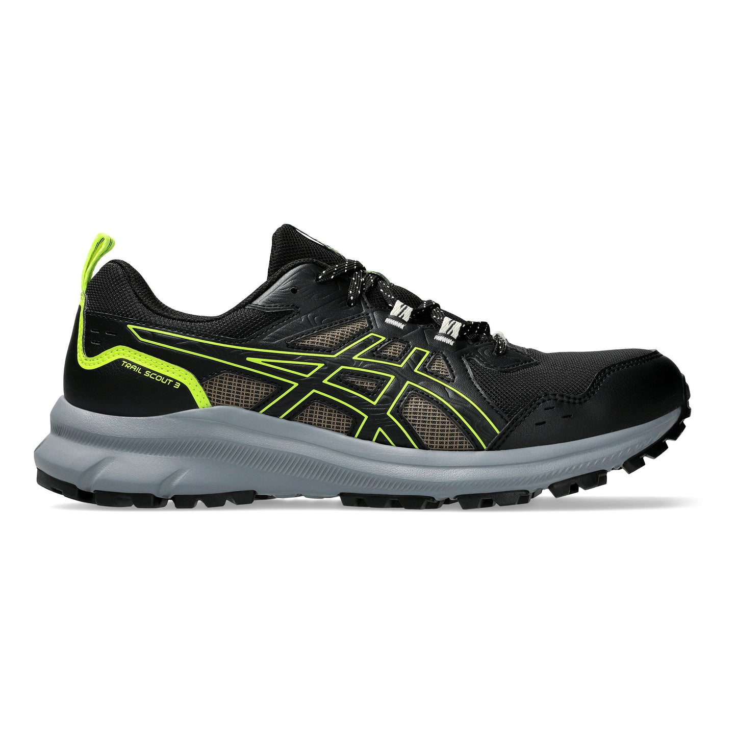ASICS Trail Scout 3 Trailschoen Heren - zwart, geel