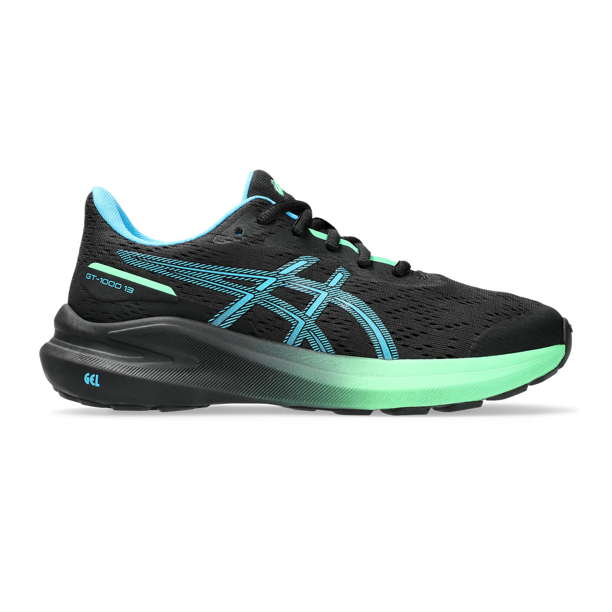 ASICS GT-1000 13 GS Stabiliteitsschoen Kinderen - zwart, groen