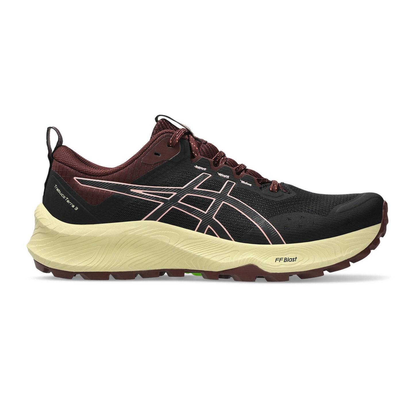 ASICS Trabuco Terra 3 Trailschoen Dames-zwart, donkerrood
