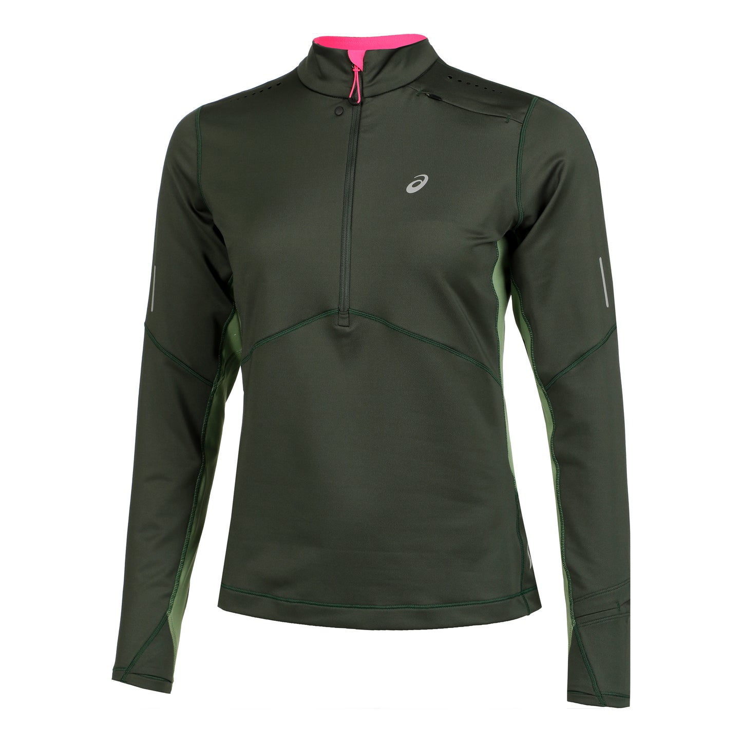 ASICS Winter Run Half-Zip Midlayer Topje hardlopen Dames - donkergroen,