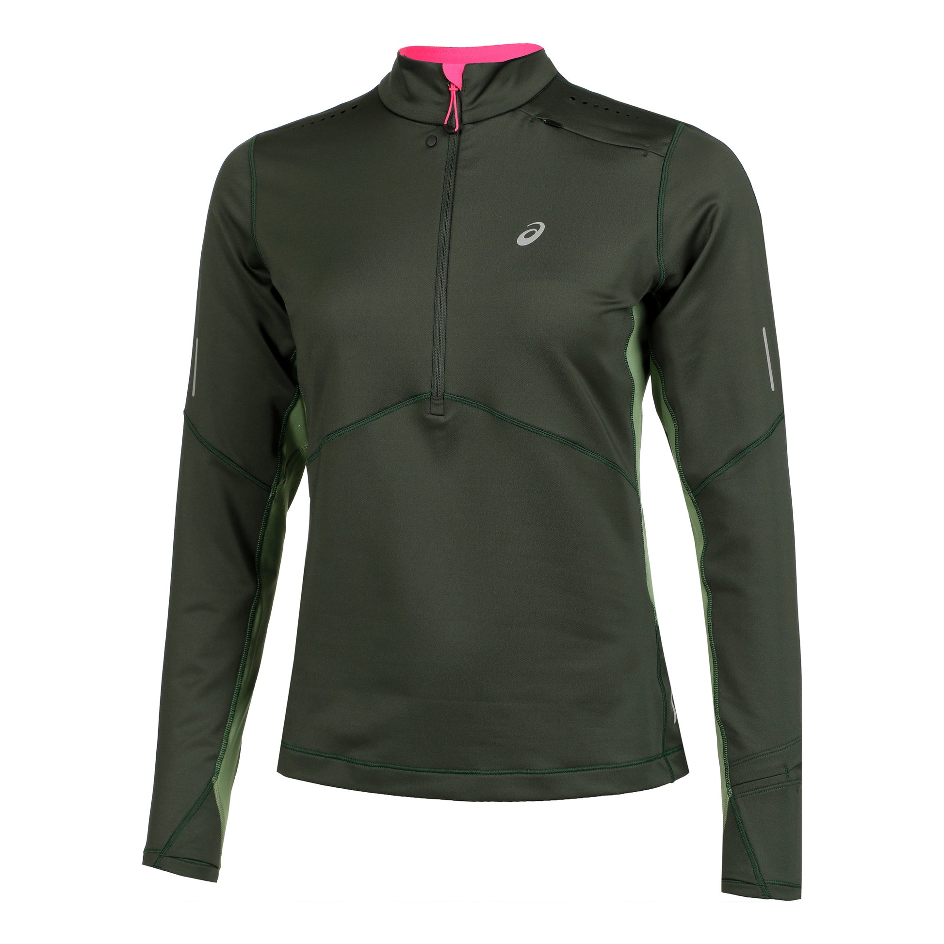 ASICS Winter Run Half-Zip Midlayer Topje hardlopen Dames - donkergroen,