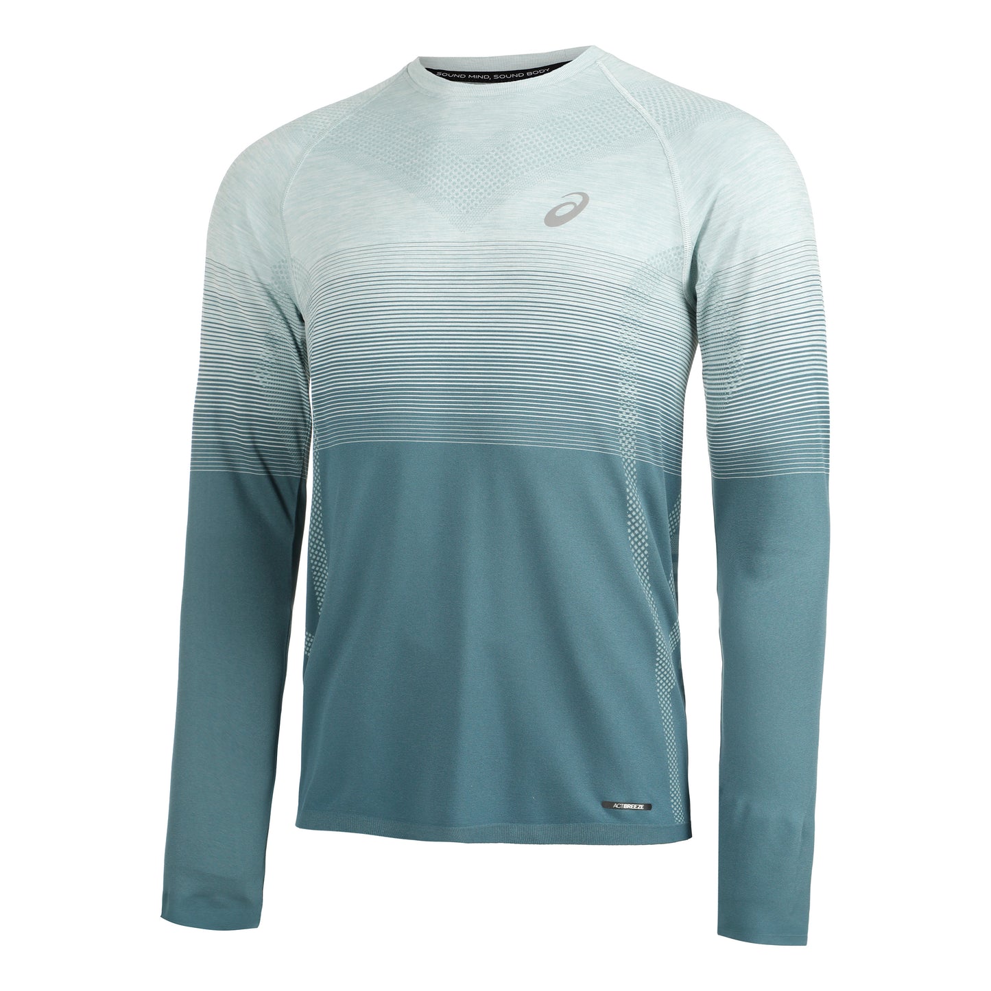 ASICS Seamless Longsleeve Heren - turkoois, petrolblauw