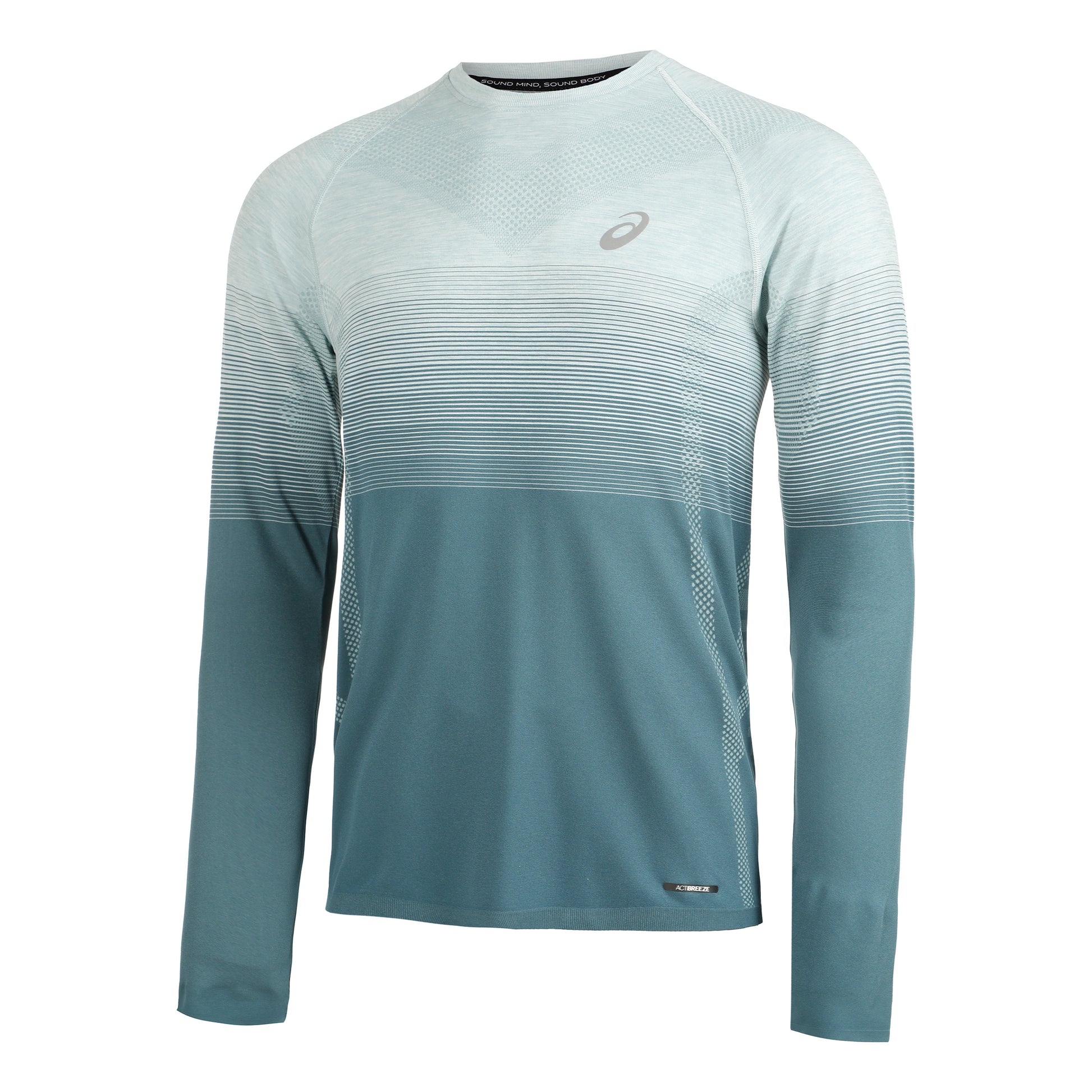 ASICS Seamless Longsleeve Heren - turkoois, petrolblauw