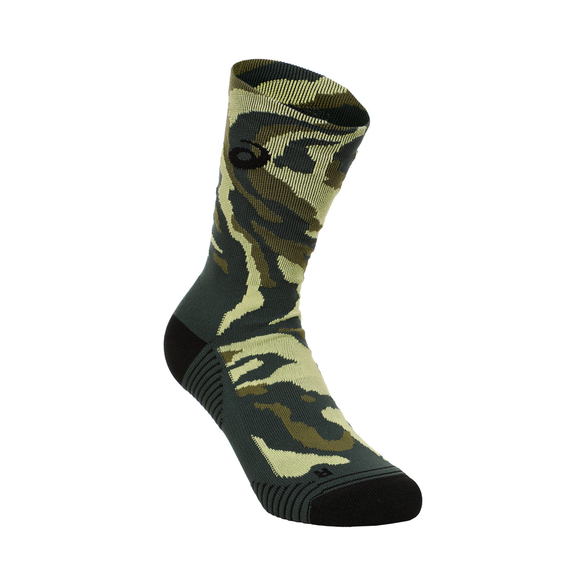 ASICS Color Camo Run Crew Hardloopsokken Unisex - donkergroen, grijs