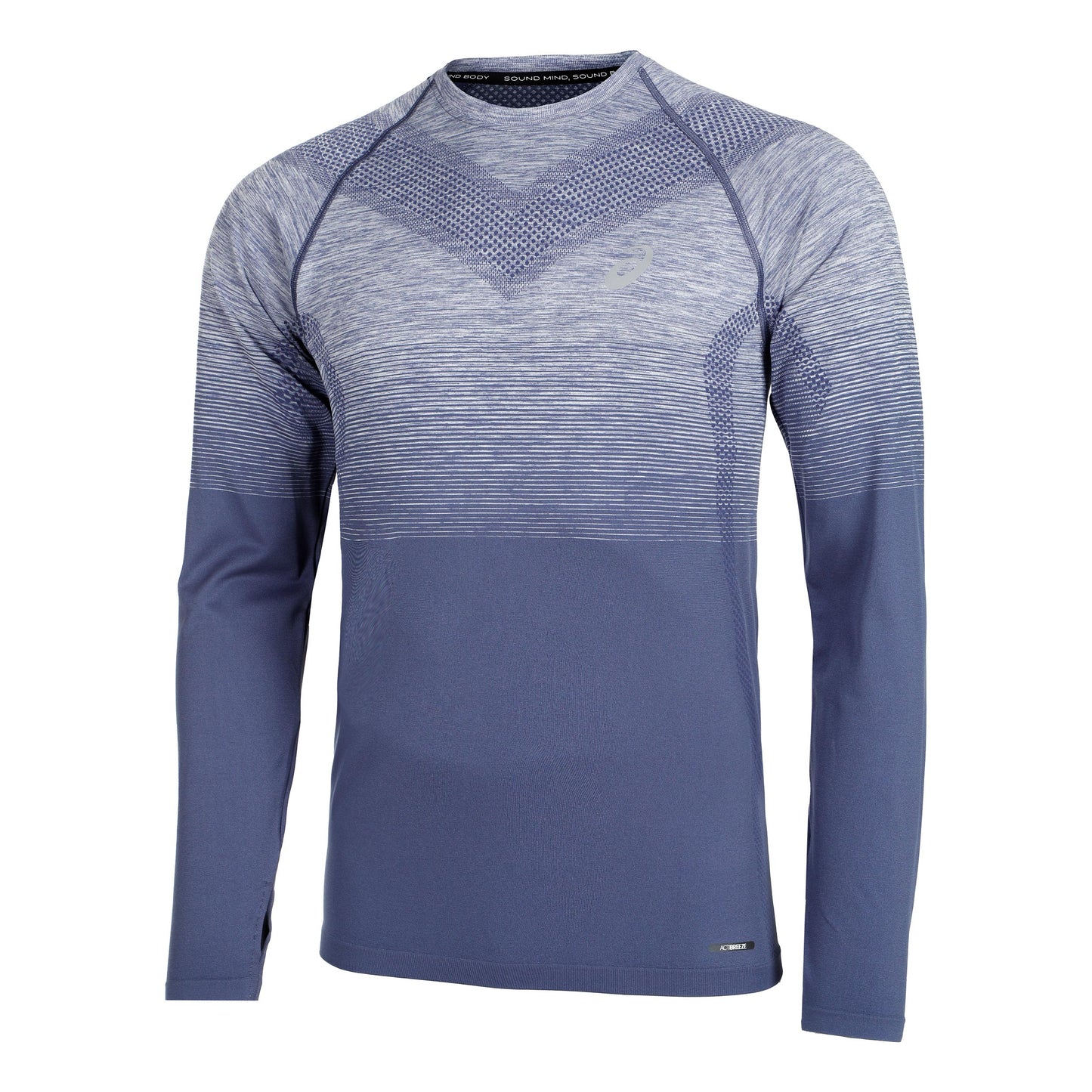 ASICS Seamless Longsleeve Heren-blauw