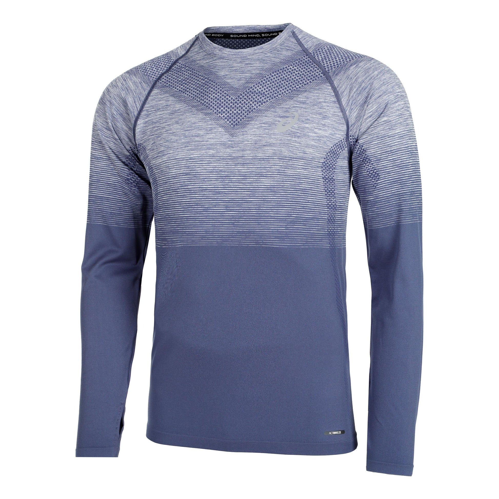 ASICS Seamless Longsleeve Heren-blauw