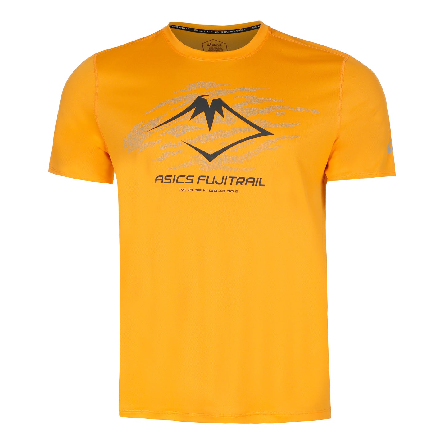 ASICS Fujitrail Logo Hardloopshirt Heren - geel,