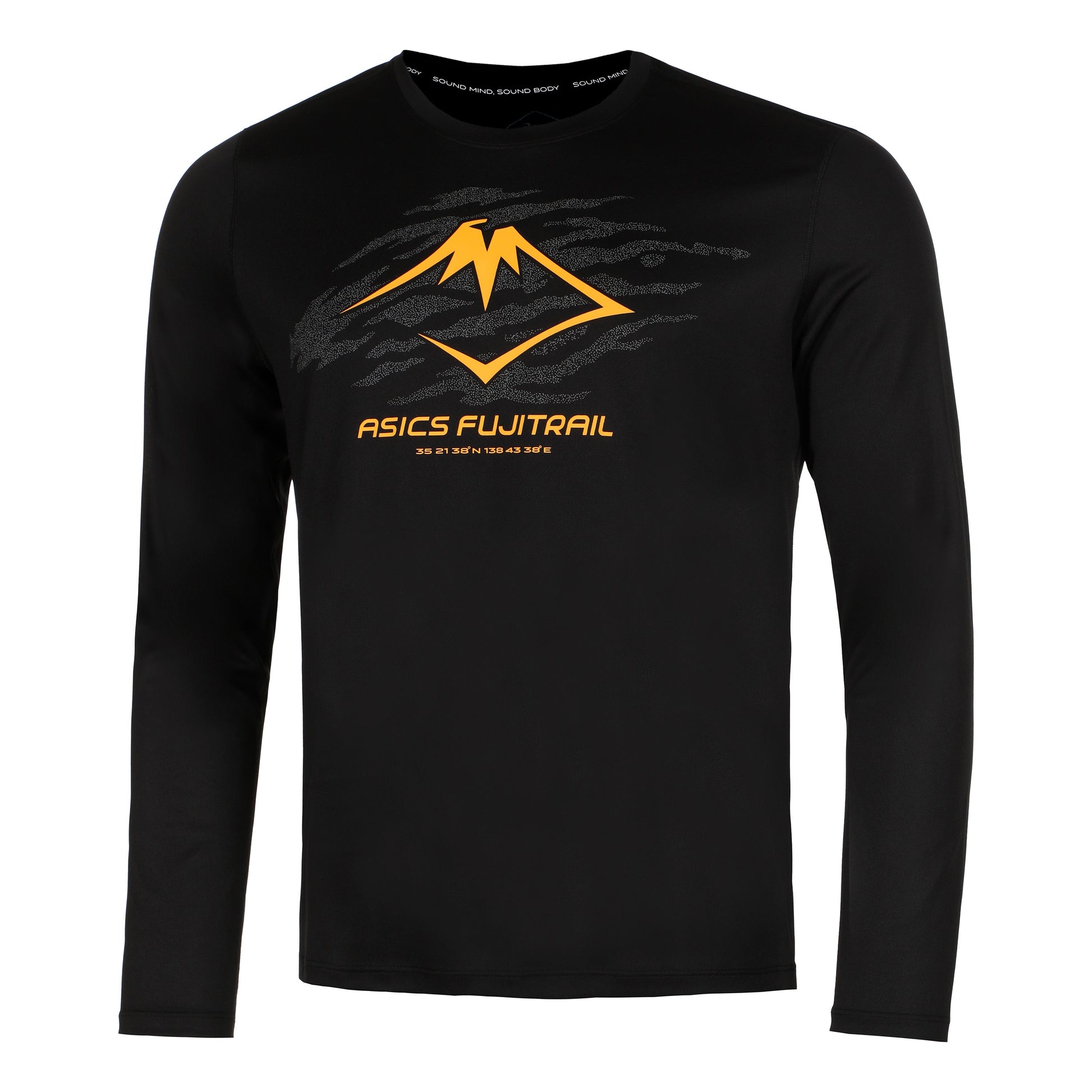 ASICS Fujitrail Logo Longsleeve Heren - zwart,