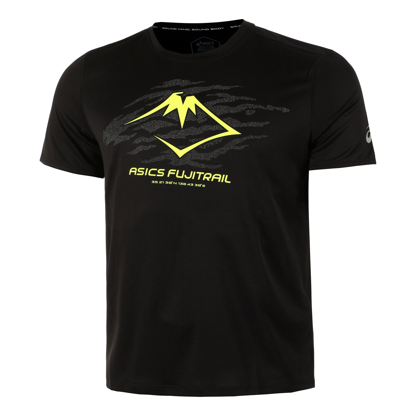 ASICS Fujitrail Logo Hardloopshirt Heren - zwart, geel