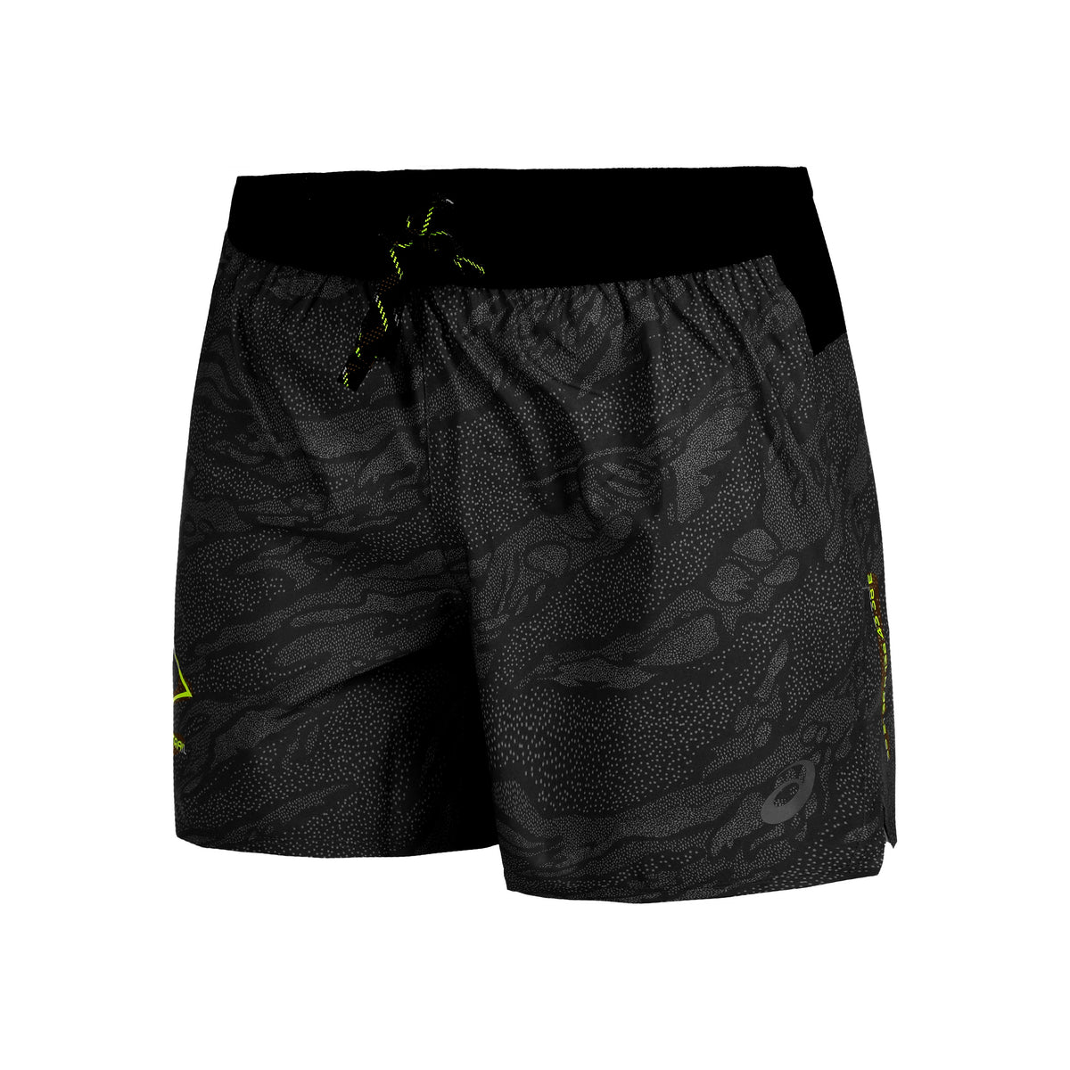 ASICS Fujitrail AOP 5in Hardloopshorts Heren - zwart,