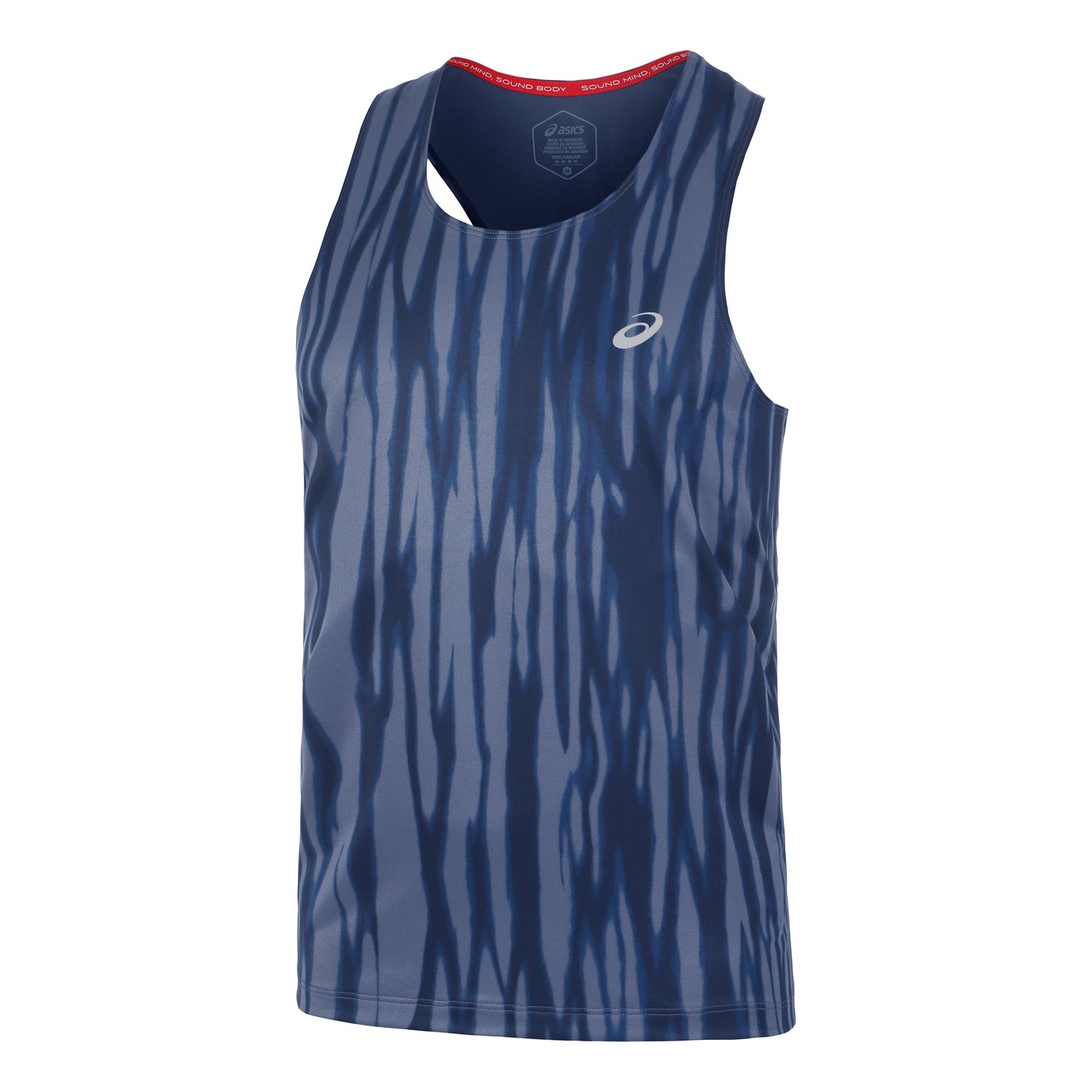 ASICS Road AOP Hardloopshirt Heren - donkerblauw,