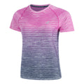 Seamless Hardloopshirt Dames - pink, donkerblauw