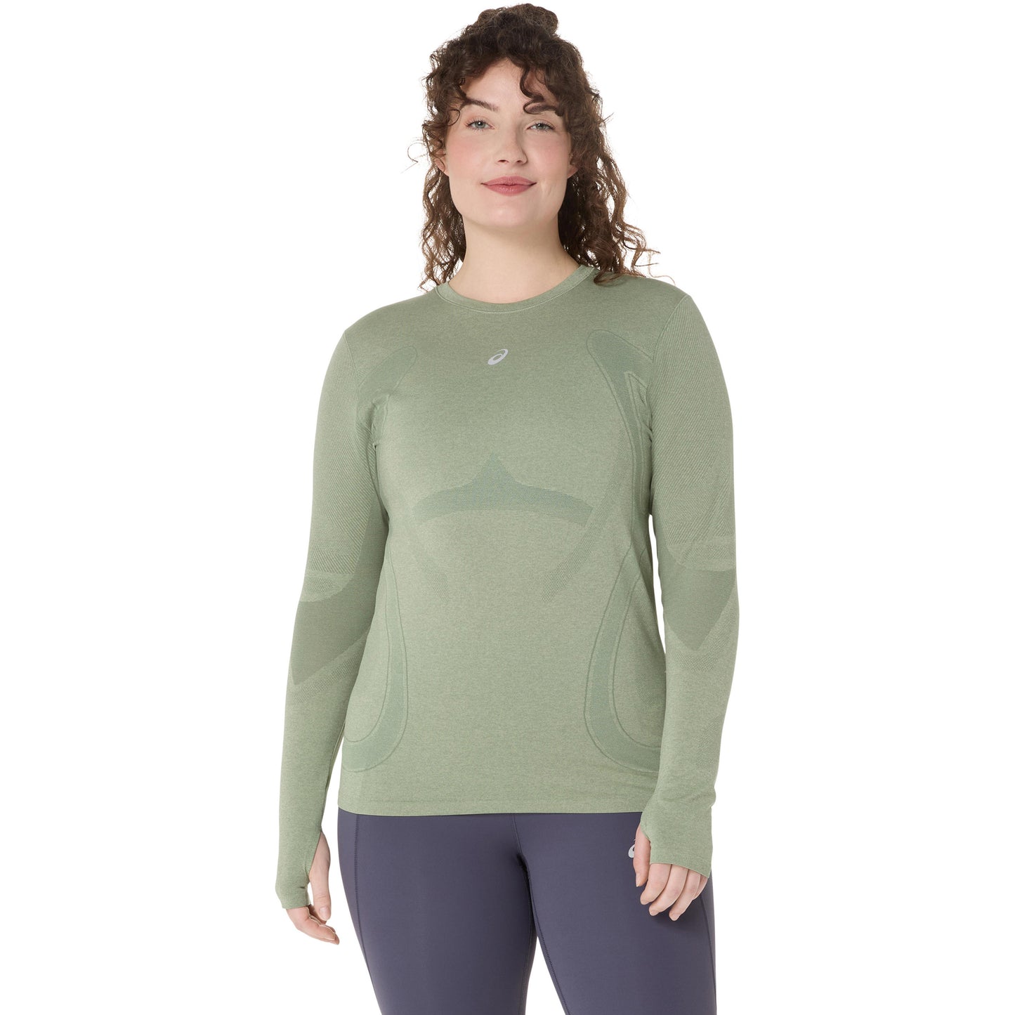 ASICS Road Seamless  Hardloopshirt Dames - grijs, blauw