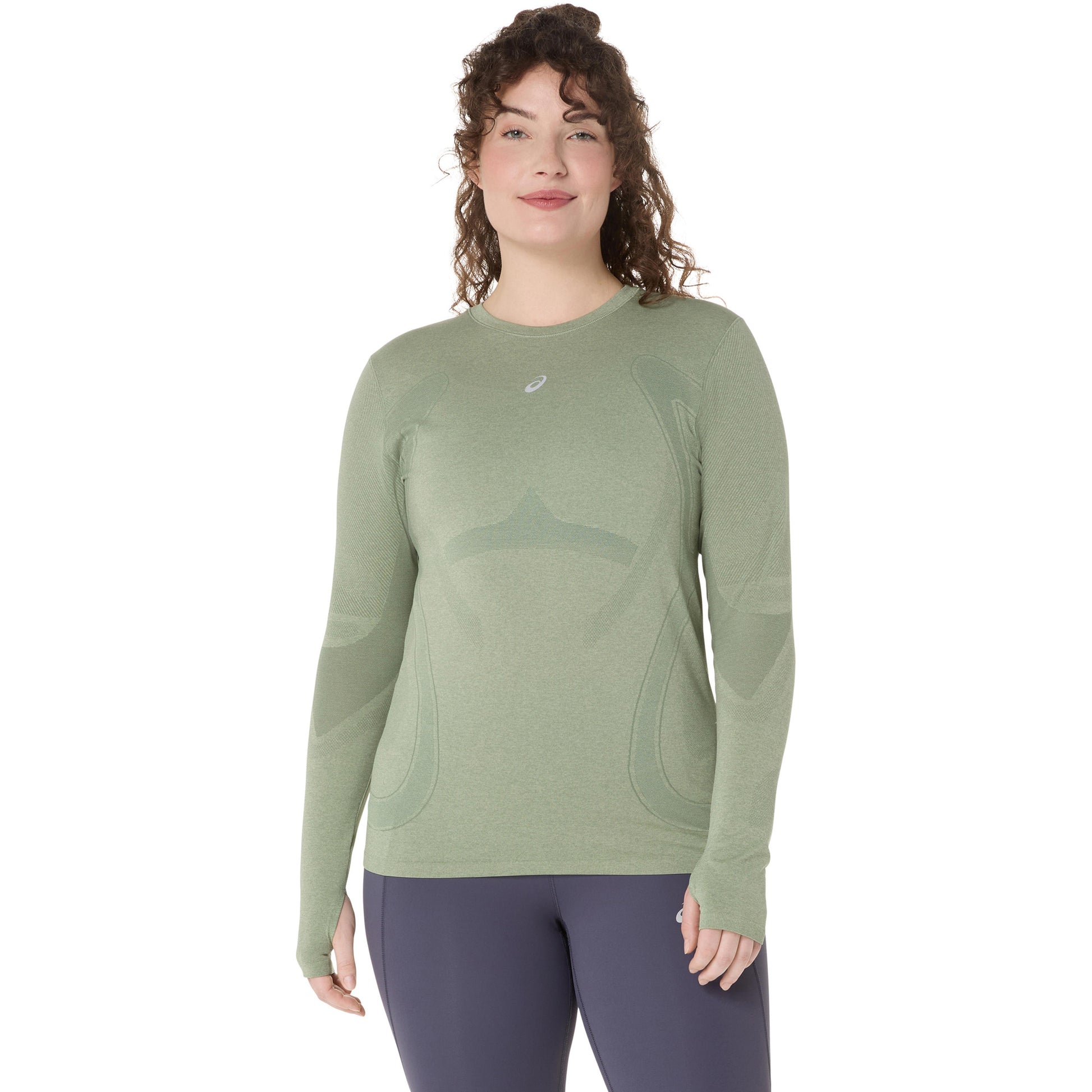 ASICS Road Seamless  Hardloopshirt Dames - grijs, blauw