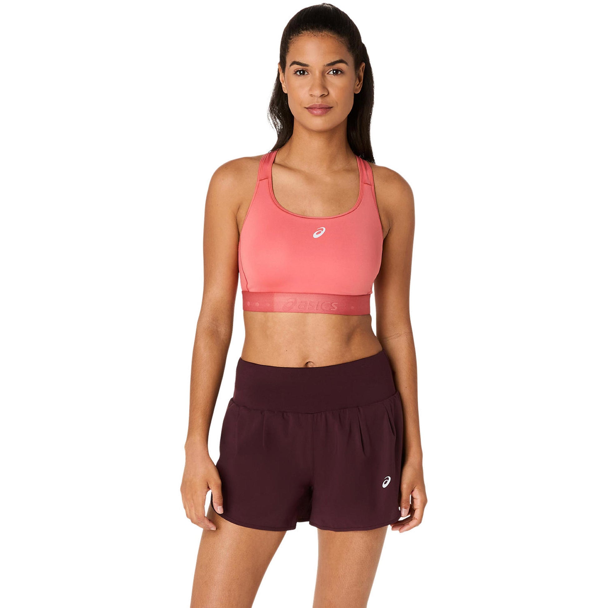 ASICS Road Compression  Sport-bh Dames - koraal