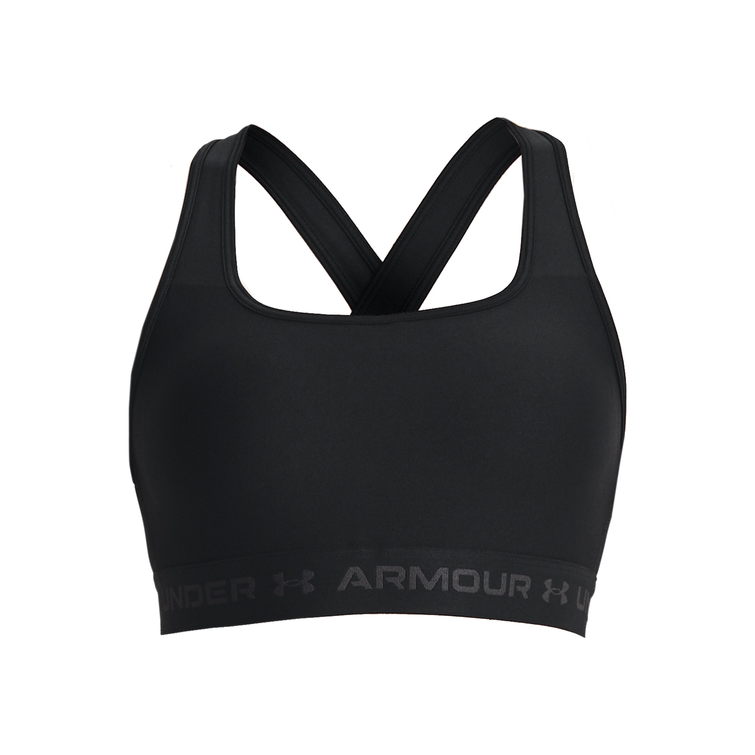 Under Armour Crossback Middle Sport-bh Dames - zwart, grijs