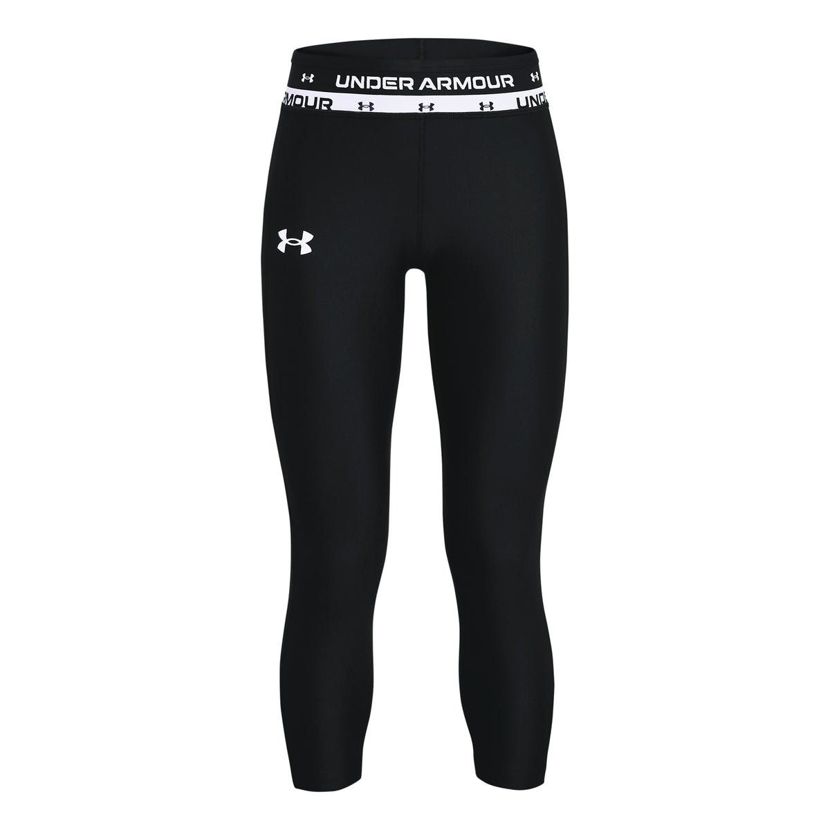 Under Armour Cropped Tight Meisjes - zwart, wit