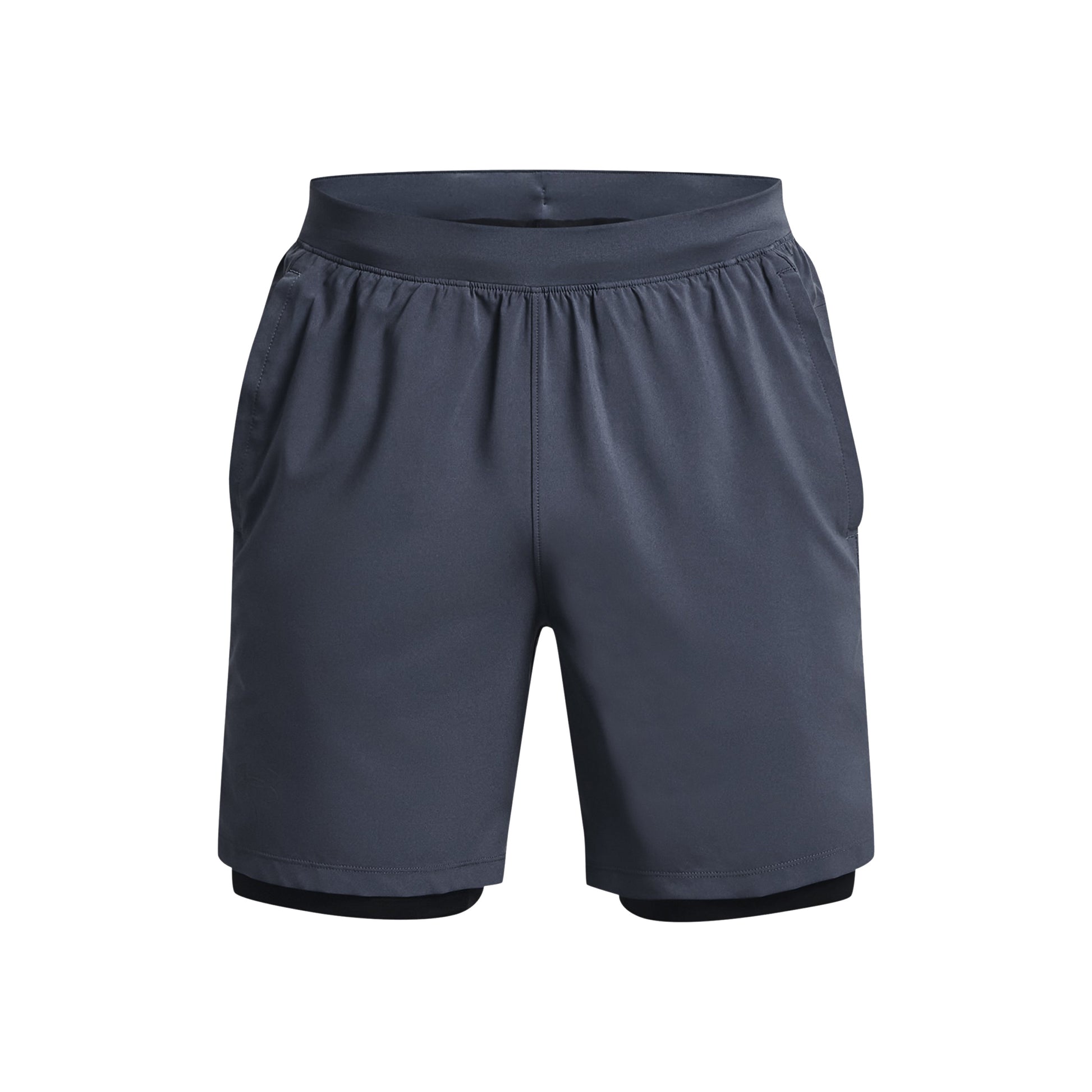 Under Armour Launch 7in 2in1 Shorts Heren - grijs, zwart