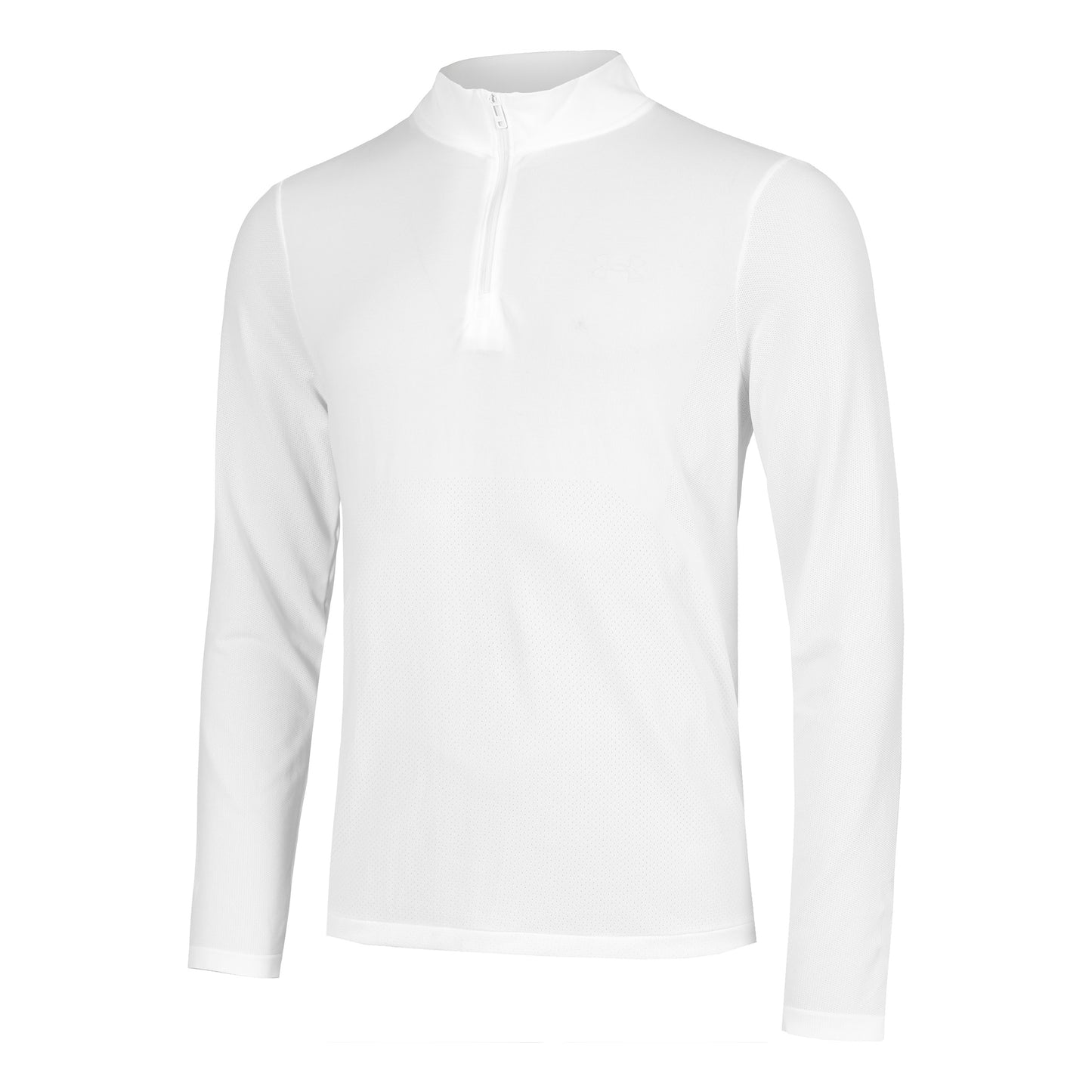 Under Armour Seamless Stride 1/4 Zip Longsleeve Heren-Wit