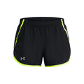 Fly By 3in Hardloopshorts Dames - zwart, neongeel