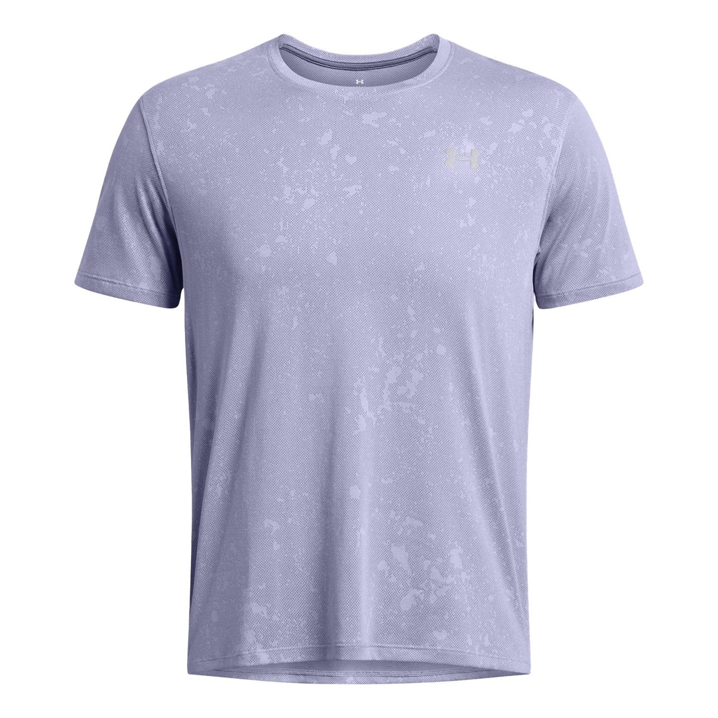 Under Armour Streaker Splatter SS Hardloopshirt Heren - paars,
