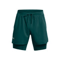 Launch 2in1 5in Hardloopshorts Heren - petrolblauw,