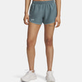 Fly By 3in Hardloopshorts Dames - blaugrau, petrolblauw