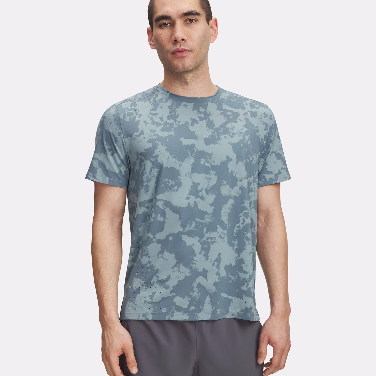 Under Armour Launch Elite Print Hardloopshirt Heren-Petrolblauw,Blauw-grijs