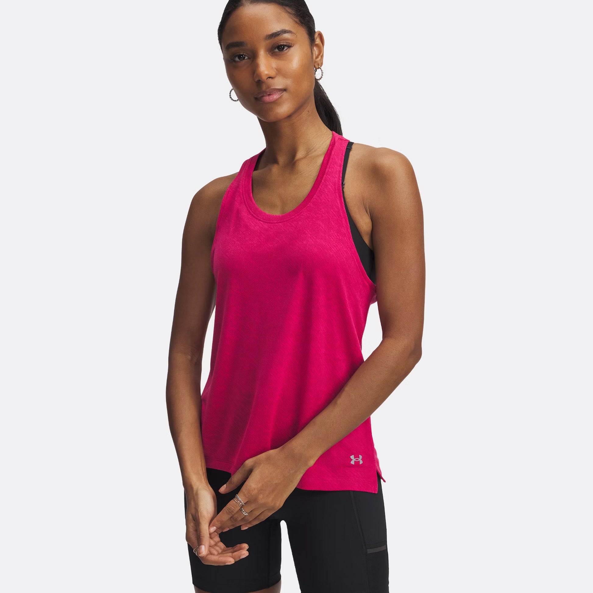Under Armour Launch Camo Hardloopshirt Dames-Pink