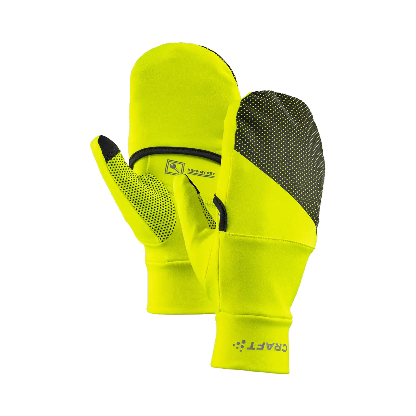 Craft ADV Lumen Fleece Hybrid Hardloophandschoenen-Neongroen