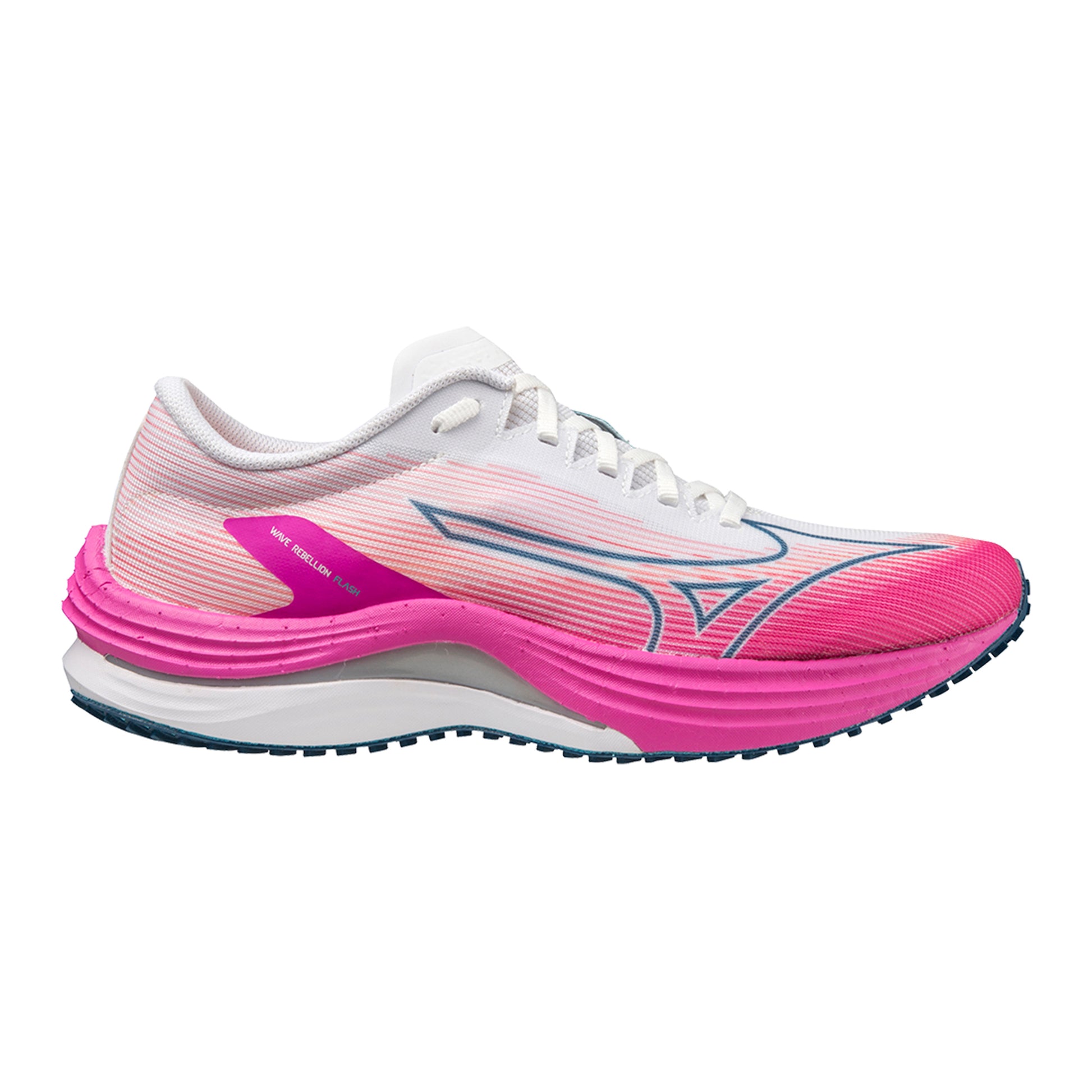 Mizuno Wave Rebellion Flash Wedstrijdschoen Dames - wit, zilver