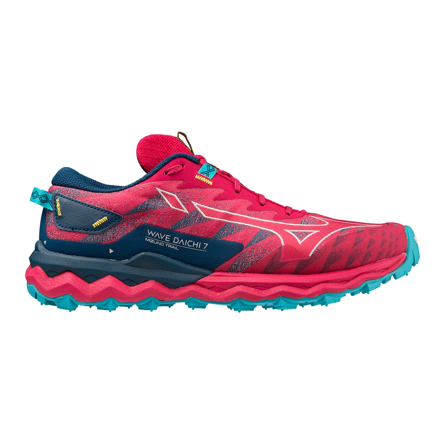 Mizuno Wave Daichi 7 Trailschoen Dames - rood, donkerblauw