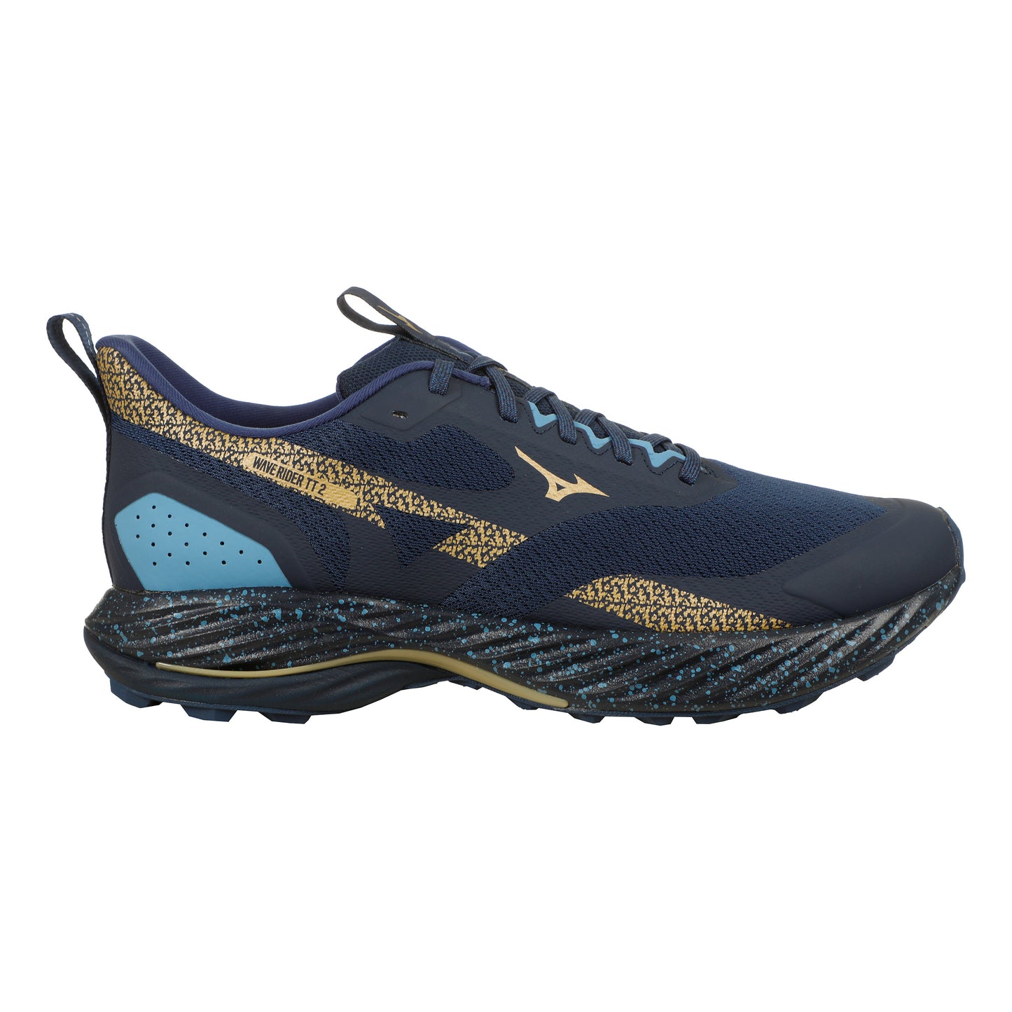 Mizuno Wave Rider TT 2 Trailschoen Heren - blauw, goud