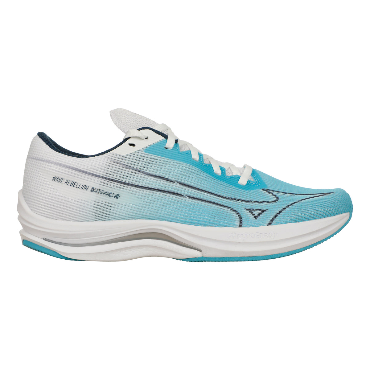 Mizuno Wave Rebellion Sonic 2 Wedstrijdschoen Dames-Turkoois,Wit