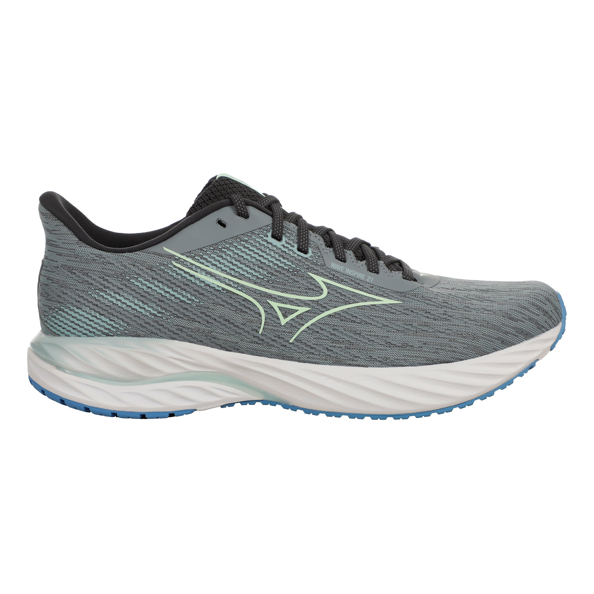 Mizuno Wave Inspire 21 Stabiliteitsschoen Heren - grijs, mint