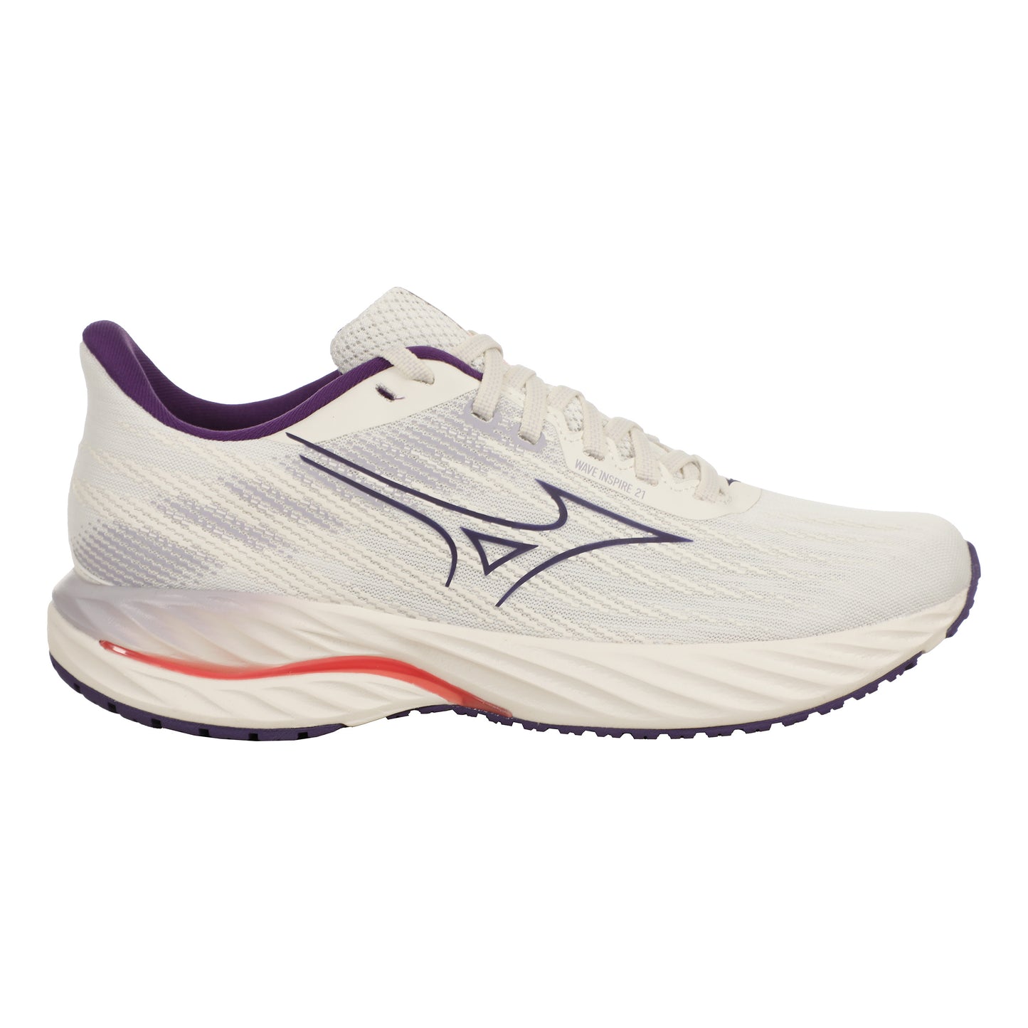 Mizuno Wave Inspire 21 Stabiliteitsschoen Dames-Wit,Paars