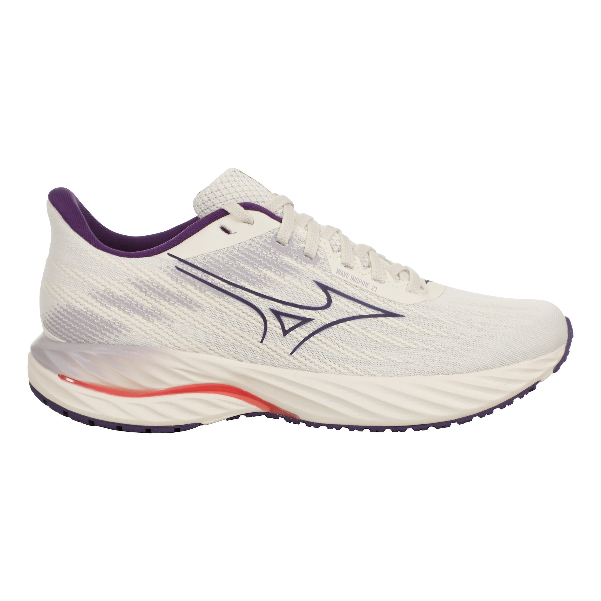 Mizuno Wave Inspire 21 Stabiliteitsschoen Dames-Wit,Paars